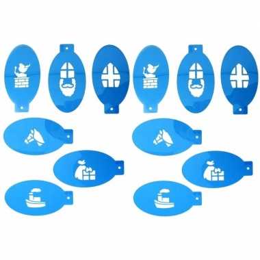 12x schmink sjablonen sint/piet/amerigo