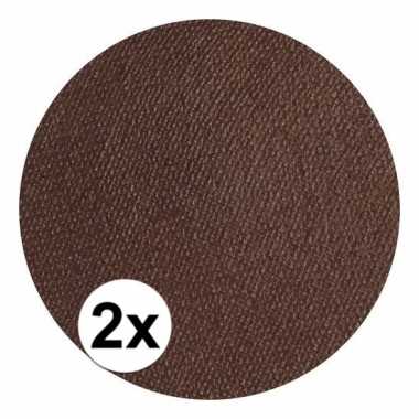 2x superstar schmink donker bruin 16 gram
