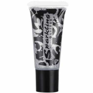 Glitter schmink zilver