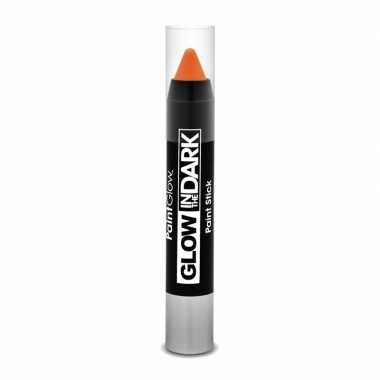 Glow the dark make up stift neon oranje