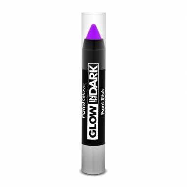 Glow the dark make up stift neon paars