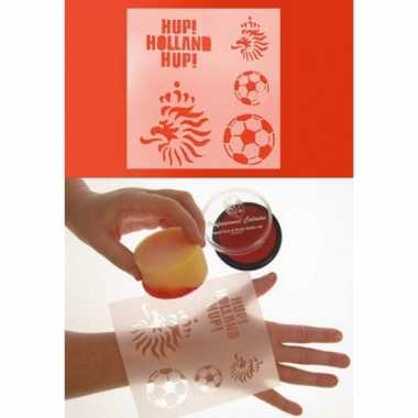 Schmink sjabloon hup holland