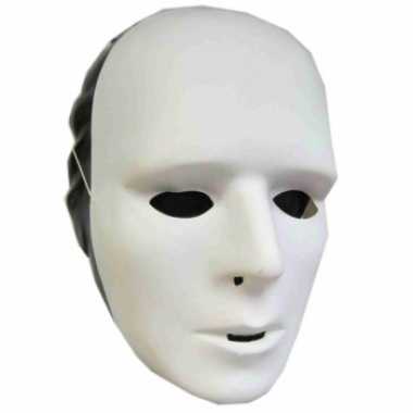 Witte grimeer maskers plastic