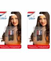 2x stuks schminkstiften holland rood wit blauw 10290341