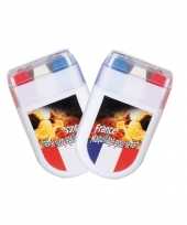 4x stuks schminkstift frankrijk nederland rood wit blauw