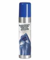 Blauwe uv schmink haar lichaam
