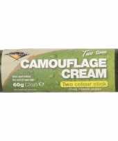 Bruine groene camouflage creme stift 60 gram