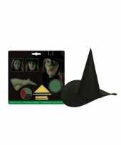 Compleet kinder heksen pakket schmink hoed