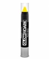 Glow the dark make up stift neon geel