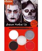 Halloween schminkset rood zwart grijs wit